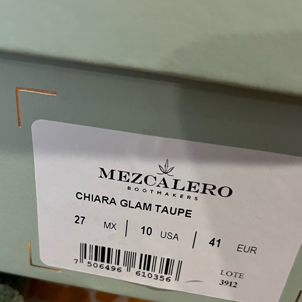 Mezcalero Chiara Rose Gold Glam Western booties - Sz. 41 New in Box - Picture 6 of 10